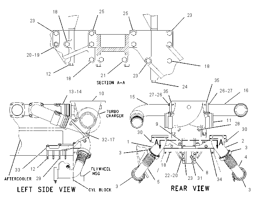 Трубопроводы воздушные 1296631 CAT