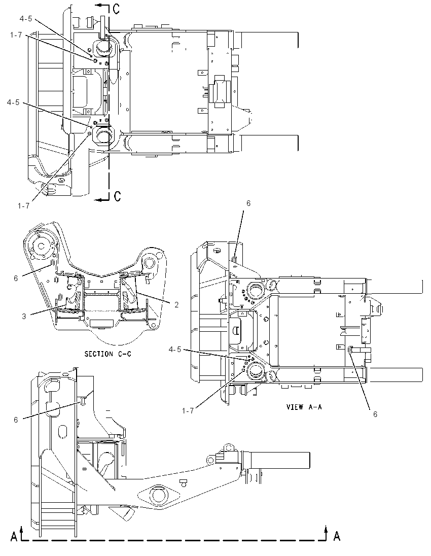 FRAME GP-HARVESTER HEAD 1974799 CAT