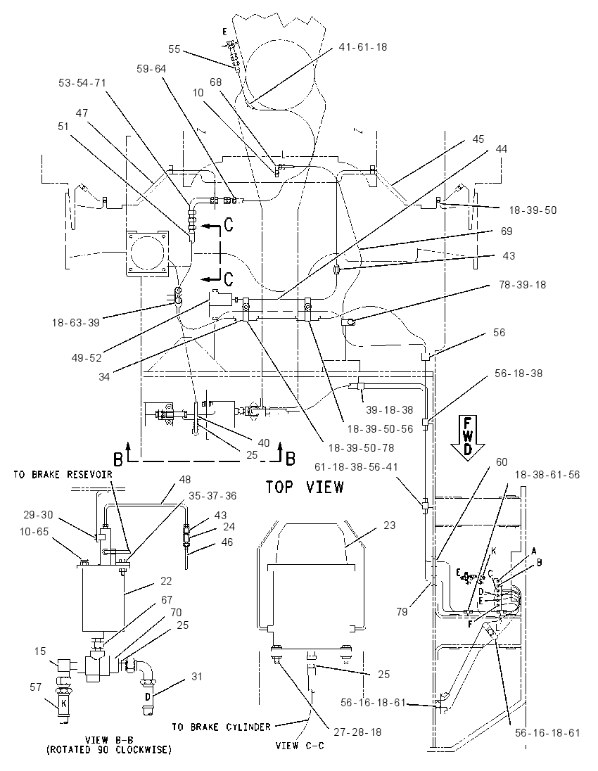Управление рабочим тормозом 8I1479 CAT