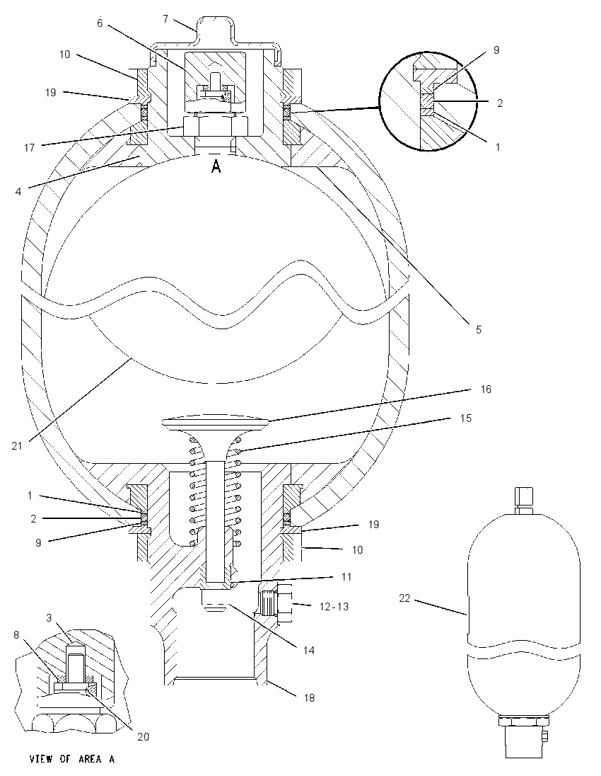 ACCUMULATOR GP-STEERING 6E6611 CAT