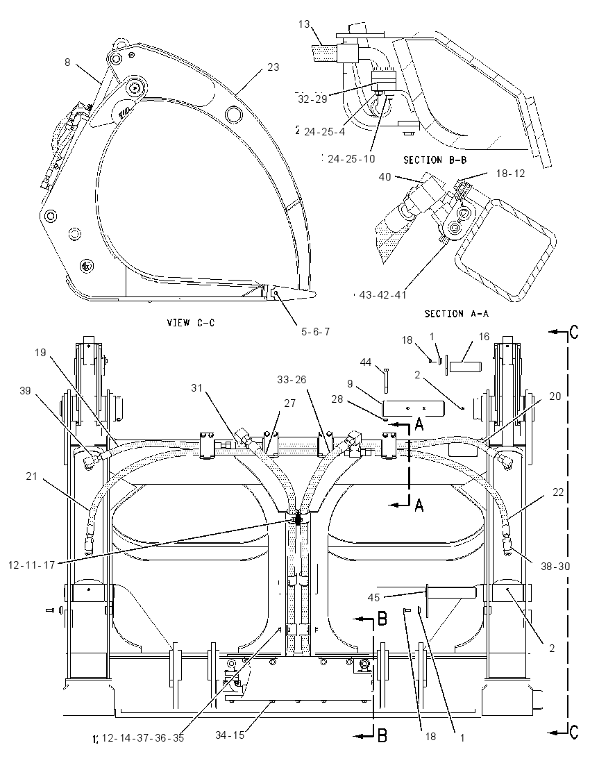 FORK GP-LOG & LUMBER 1668578 CAT