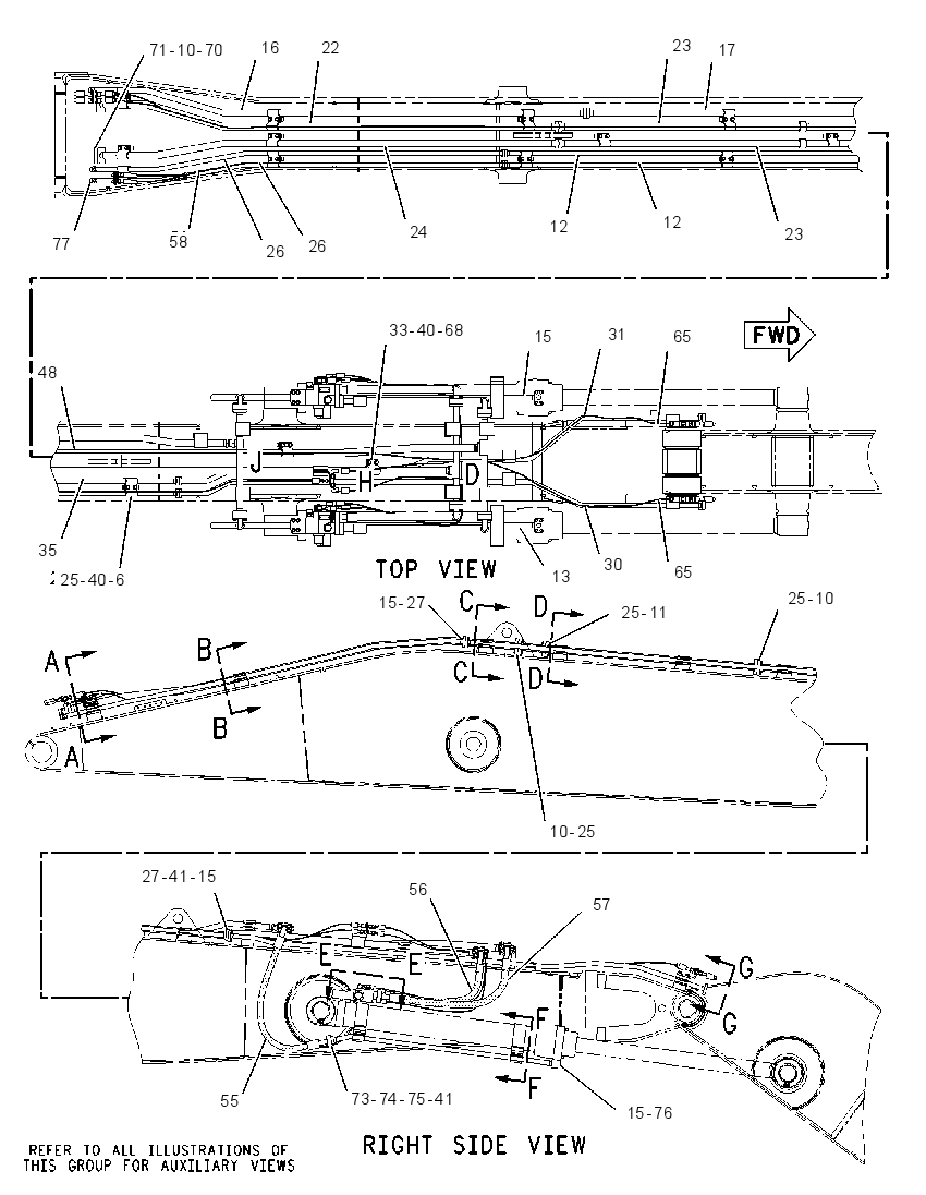 Трубопроводы стрелы 2200112 CAT