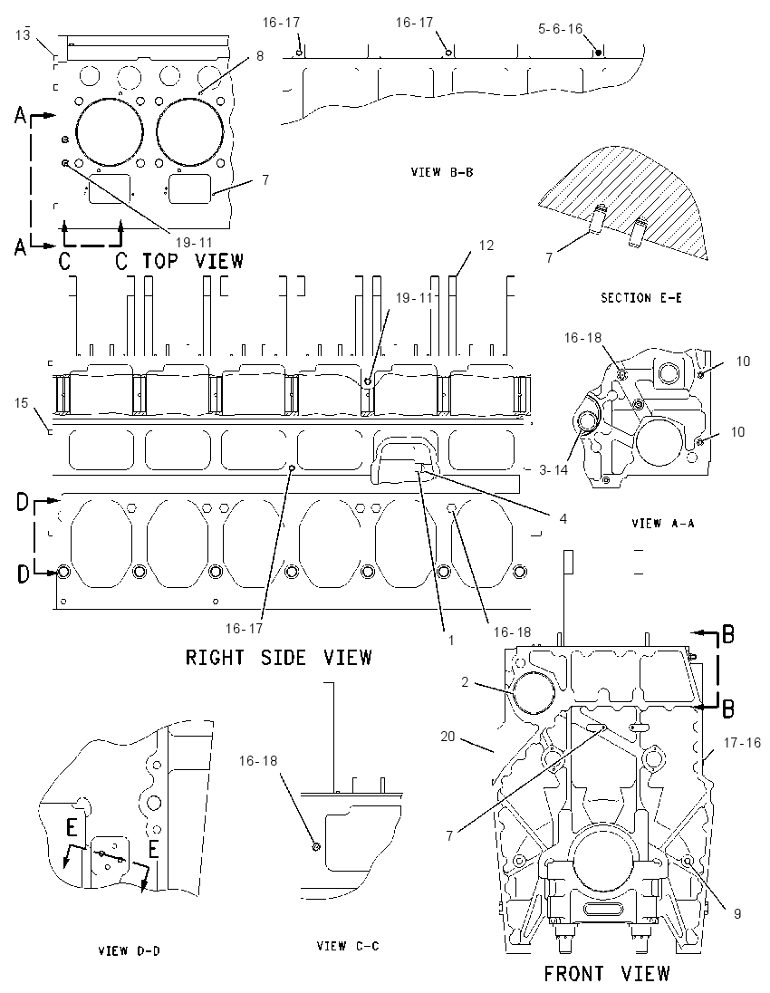 Блок цилиндров 1896525 CAT