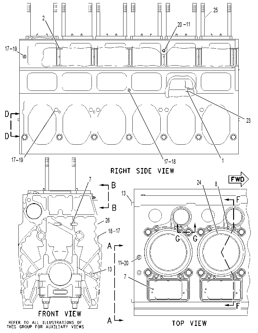 Блок цилиндров 1896527 CAT