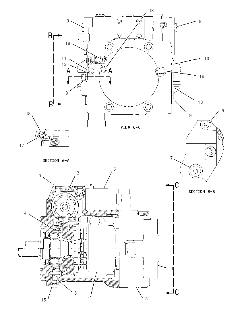 Насос поршневой 2074708 CAT