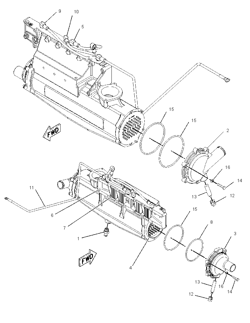 AFTERCOOLER GP-RAW WATER 2041345 CAT