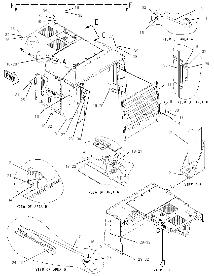 HOOD GP-TRACTOR 1568303 CAT