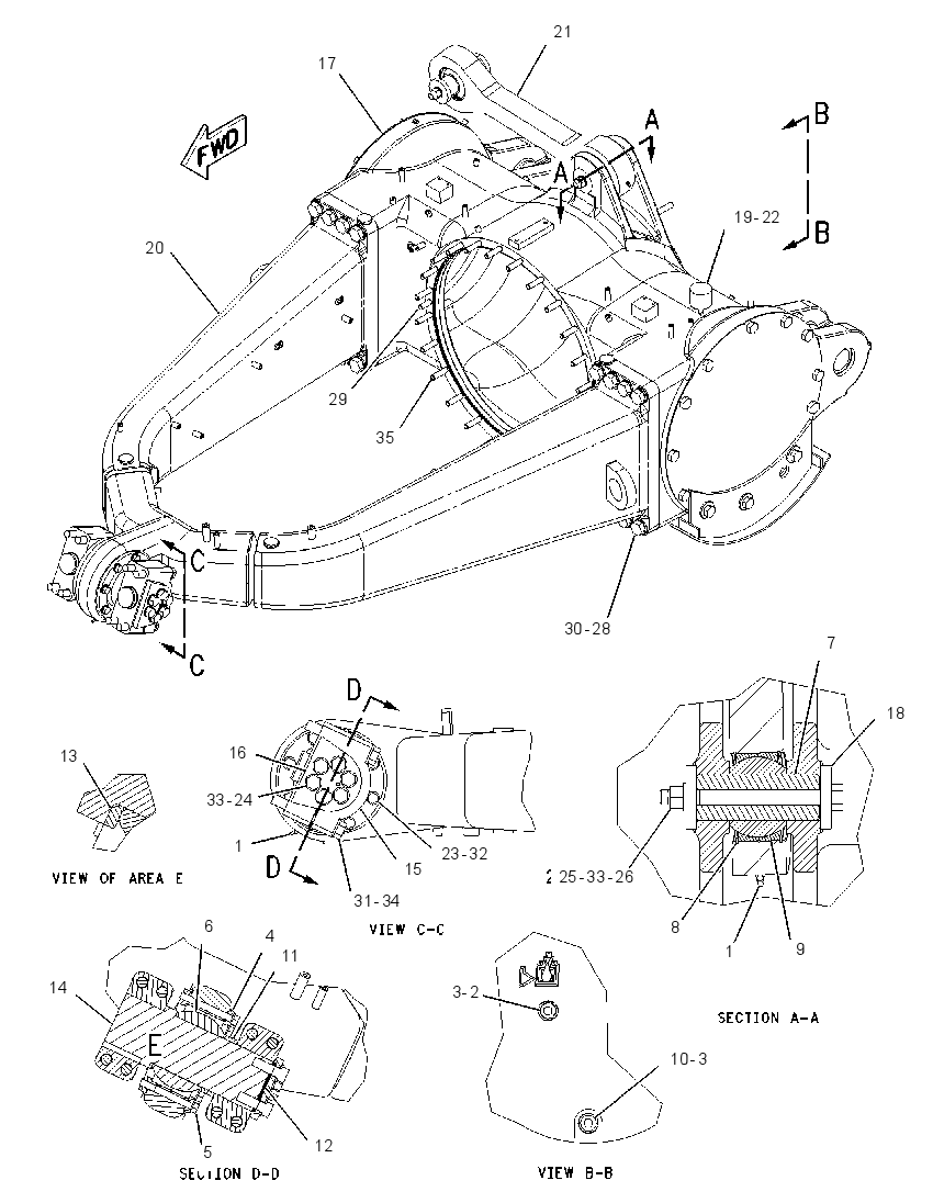 HOUSING GP-REAR AXLE 8X6805 CAT