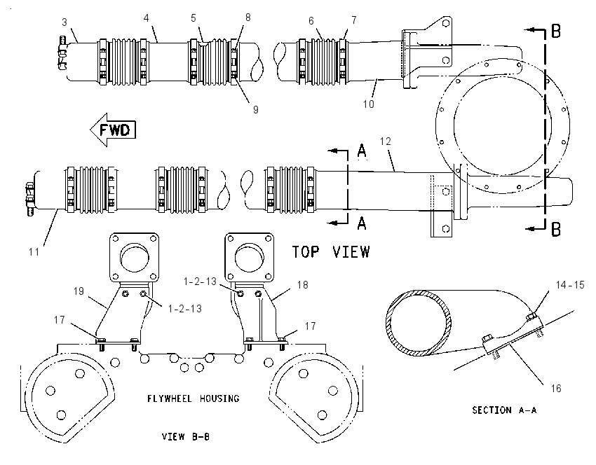 Коллектор выпускной 7C2197 CAT