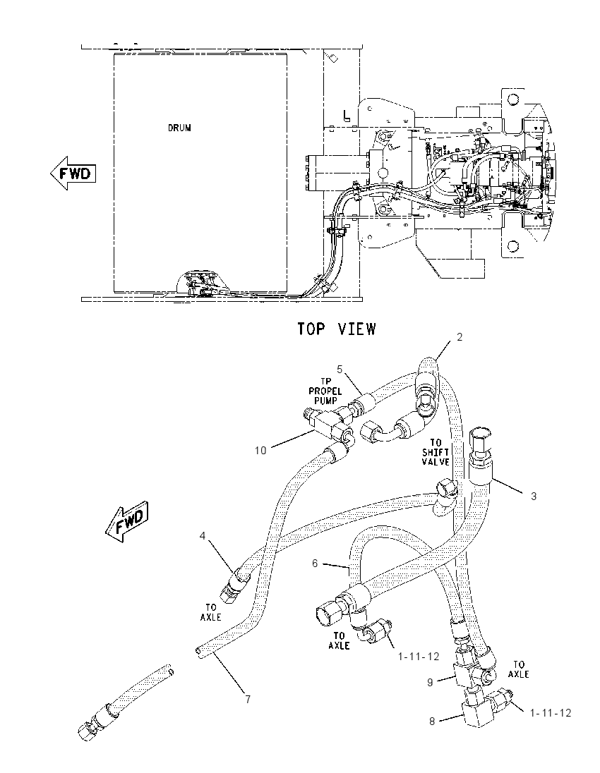 LINES GP-BRAKE & SHIFT 2050970 CAT