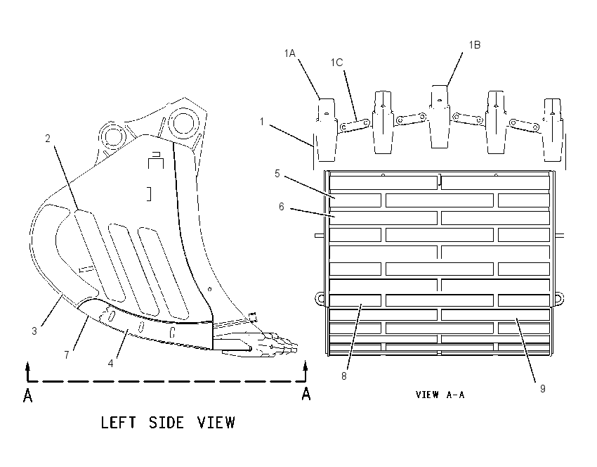 BUCKET AS-MASS EXCAVATOR 1573962 CAT