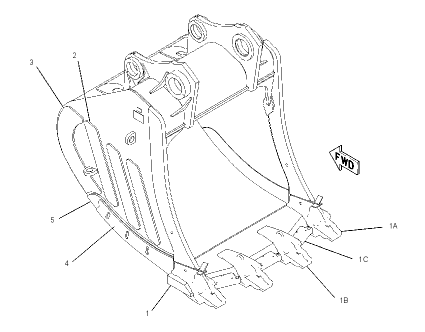 BUCKET AS-MASS EXCAVATOR 1573993 CAT