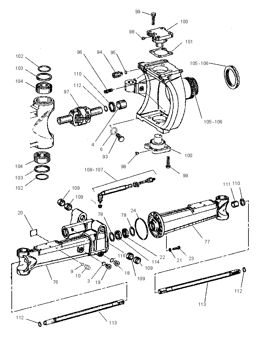AXLE AR-FRONT 1214435 CAT