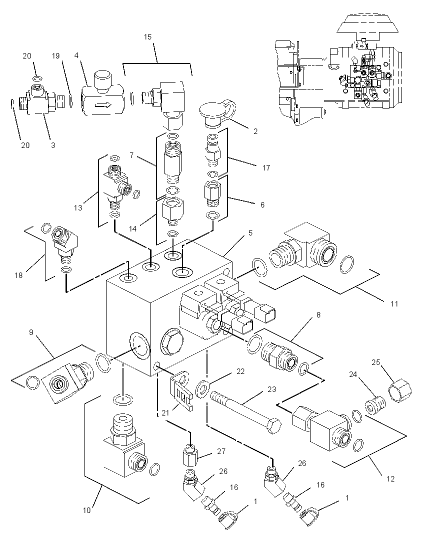 VALVE & MTG GP-BRAKE & SHIFT 1957542 CAT