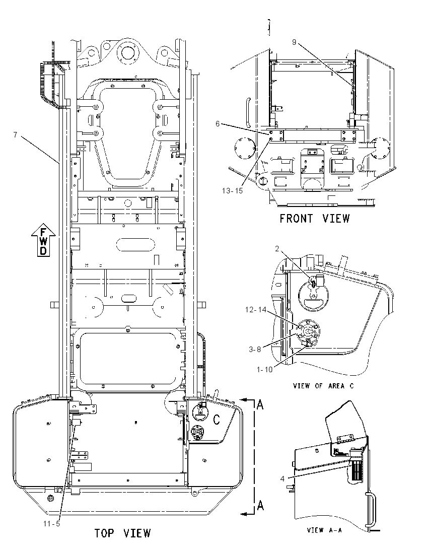 FRAME & TANK GP-REAR 1942692 CAT