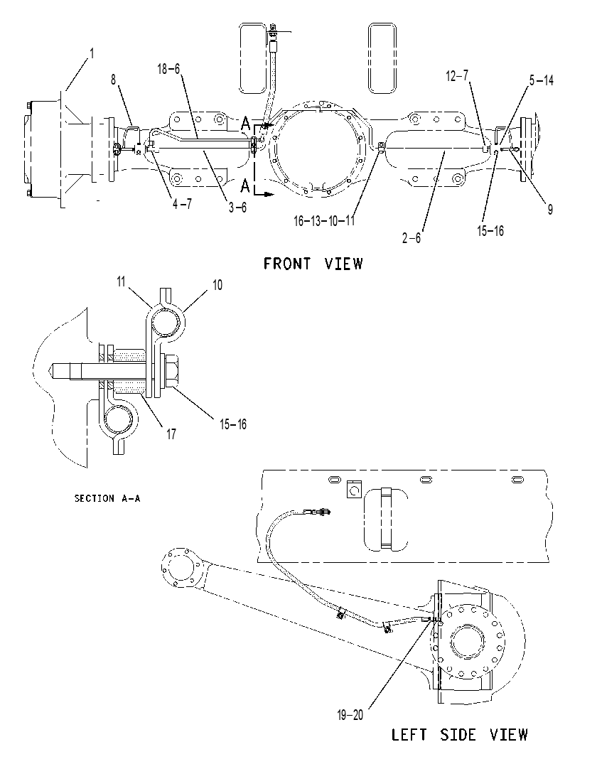 AXLE GP-CENTER 1619678 CAT