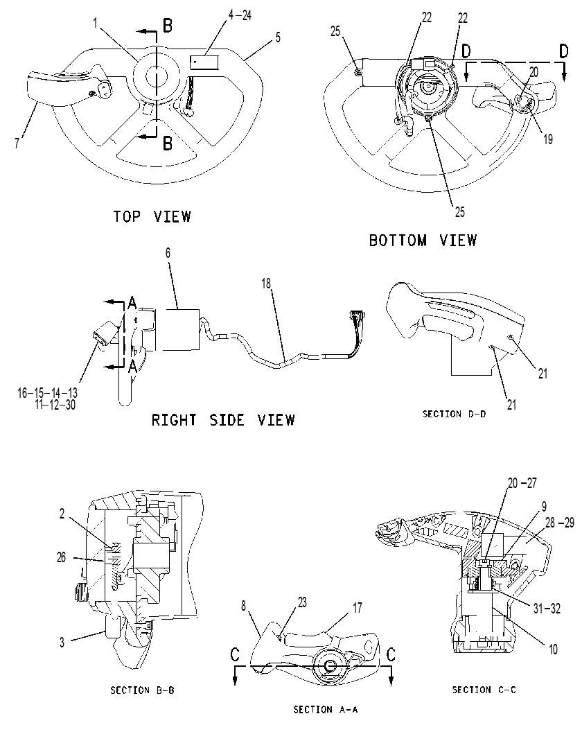 STEERING WHEEL GP 2180654 CAT