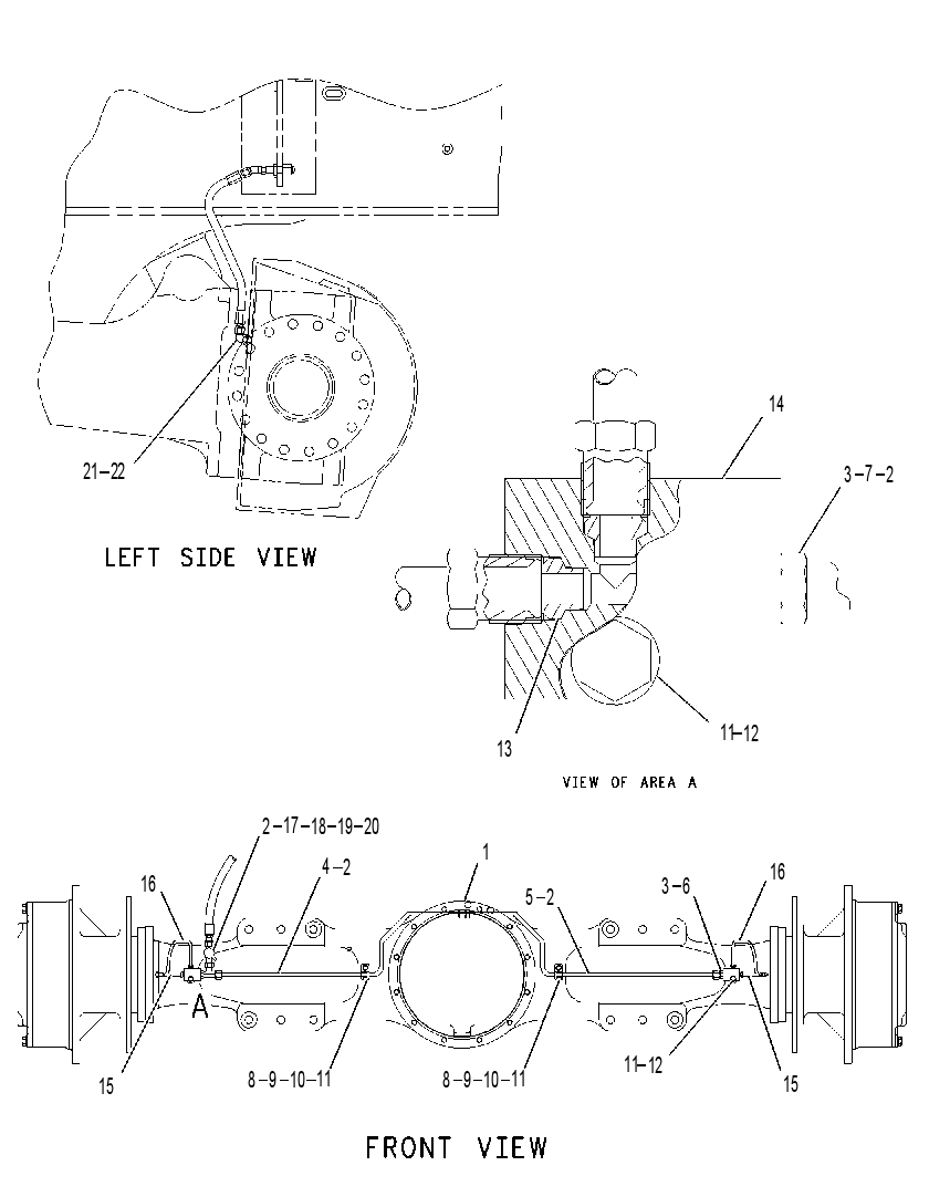 AXLE AR-FRONT 1619674 CAT