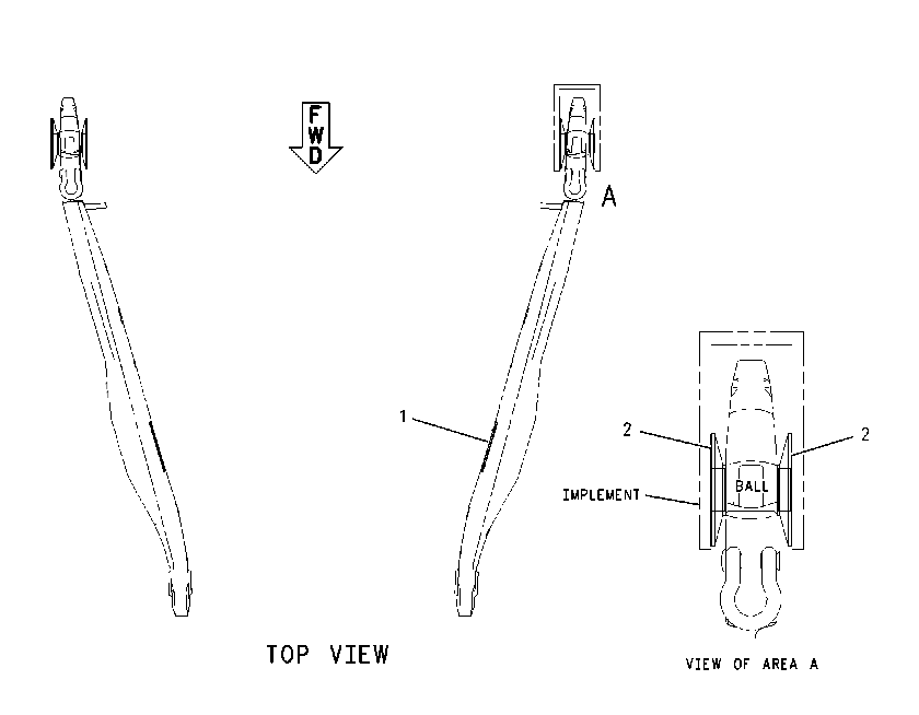 ADAPTER GP-3 POINT HITCH 1934728 CAT