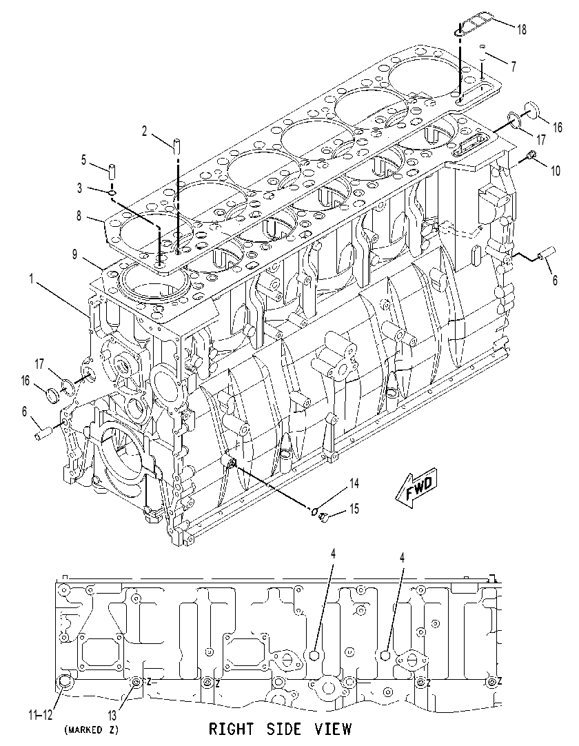 Блок цилиндров 2164924 CAT
