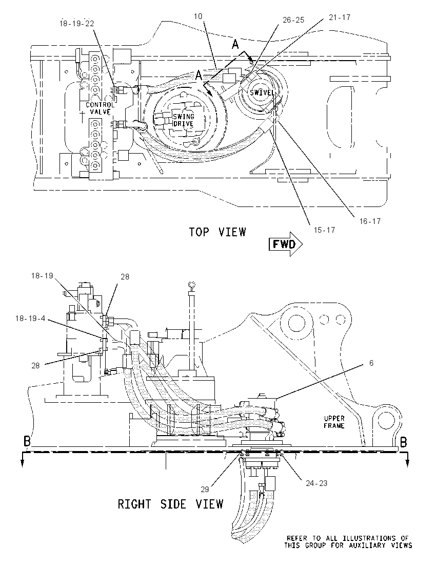 Трубопроводы мотора хода 2129462 CAT