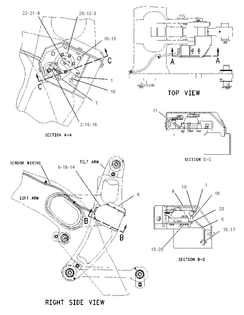 TILT SENSOR AND MOUNTING GROUP 1800157 CAT