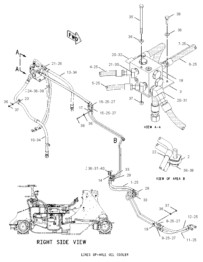 COOLER GP-AXLE OIL 2Q7848 CAT
