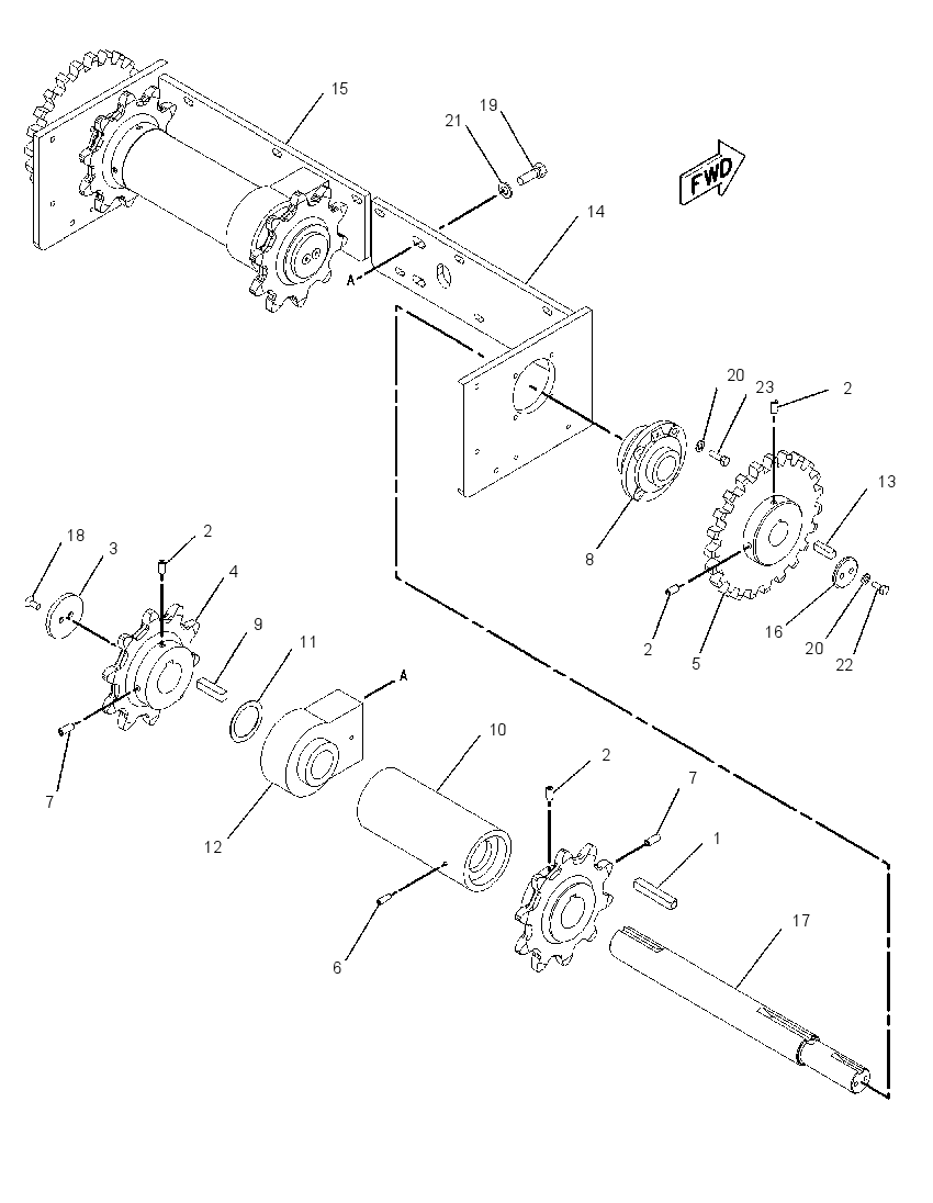 SHAFT GP-FEEDER DRIVE 1931077 CAT