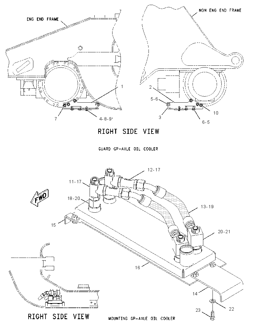 COOLER AR-AXLE OIL 2Q8051 CAT