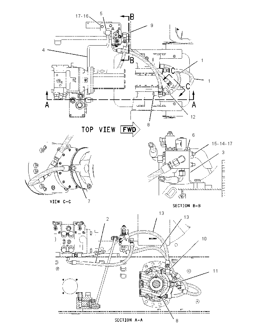 MANIFOLD & LINES GP-CONTROL 1907939 CAT