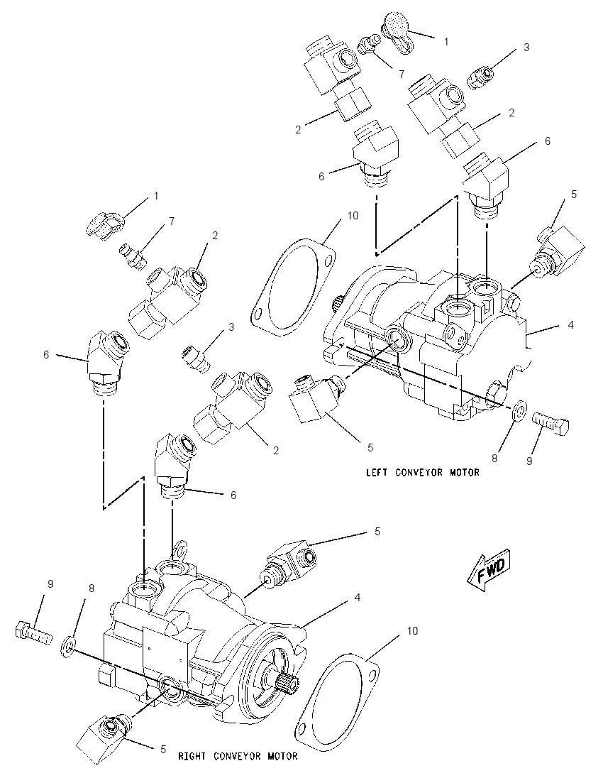 MOTOR & MTG GP-CONVEYOR 1909958 CAT