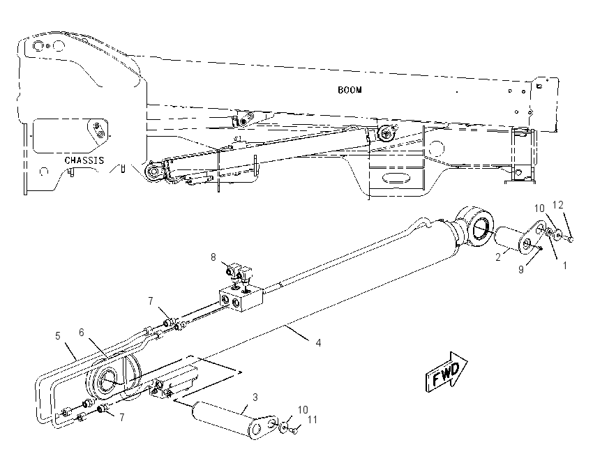 CYLINDER & MTG GP-BOOM 2188118 CAT