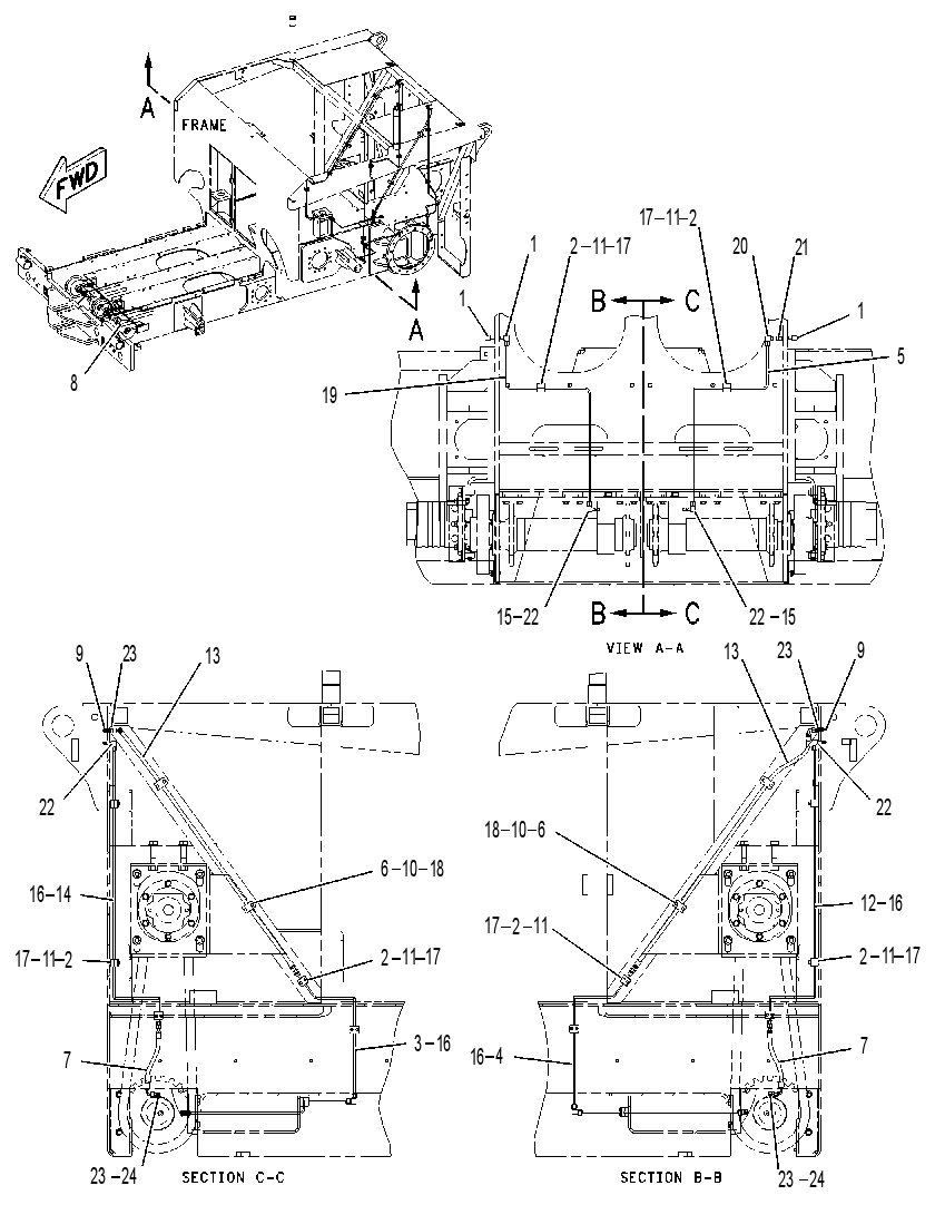 Трубопроводы смазки 1948172 CAT