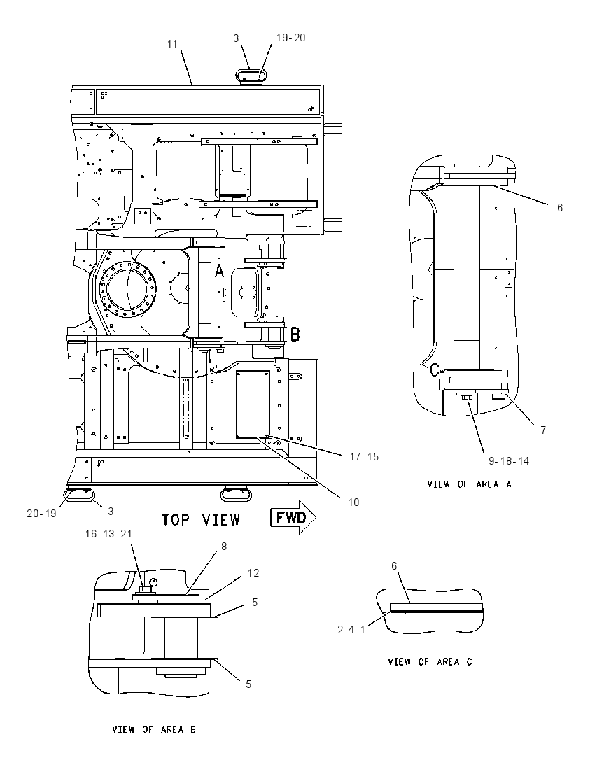 Рама верхняя 2191718 CAT