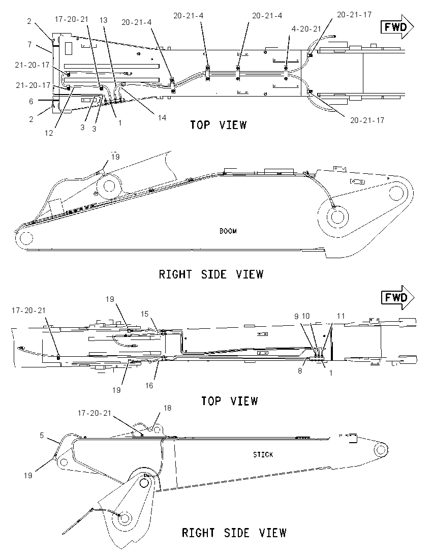 Трубопроводы смазки 1900347 CAT