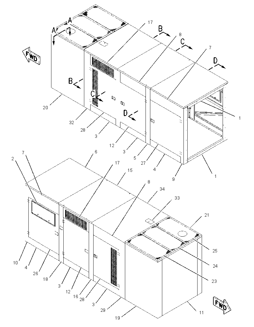 Кожух генератора 2227189 CAT
