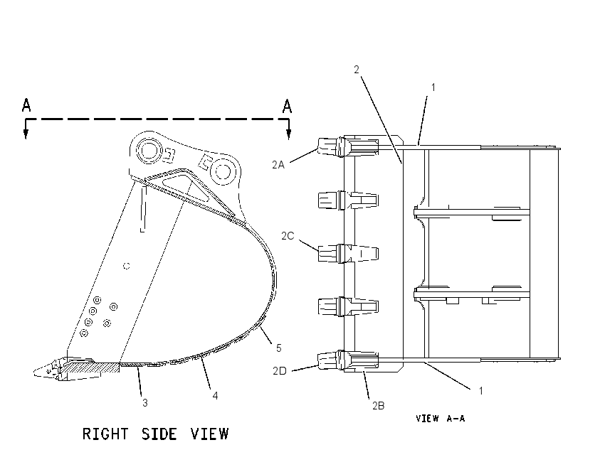BUCKET AS-MASS EXCAVATOR 2165819 CAT