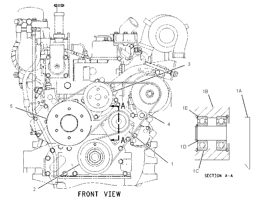 PULLEY GP-ENGINE 2228370 CAT