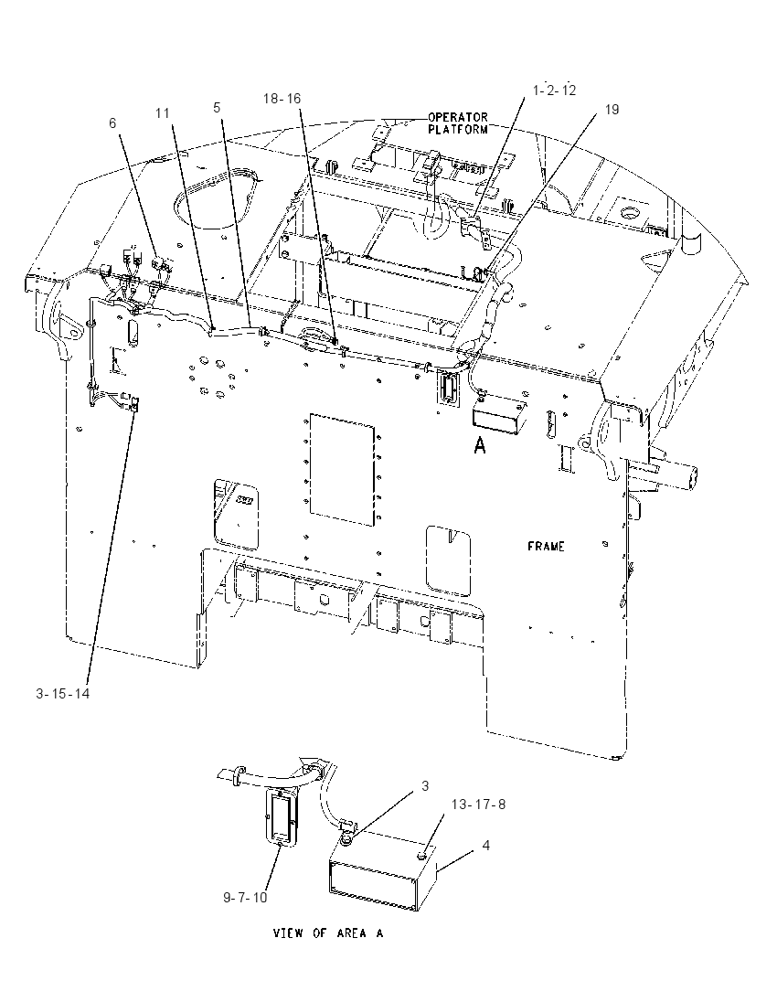 Проводка машины 1925085 CAT