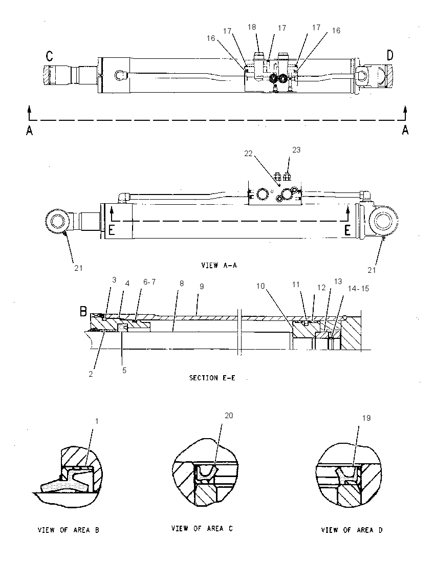 CYLINDER GP-CAB TILT 2042735 CAT