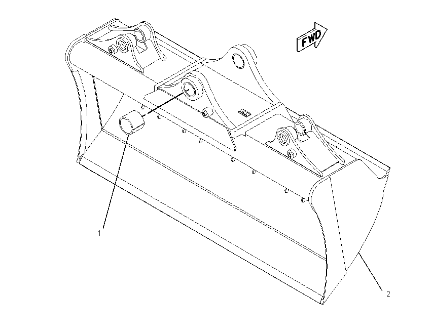 BUCKET & BEARING AS 1255817 CAT