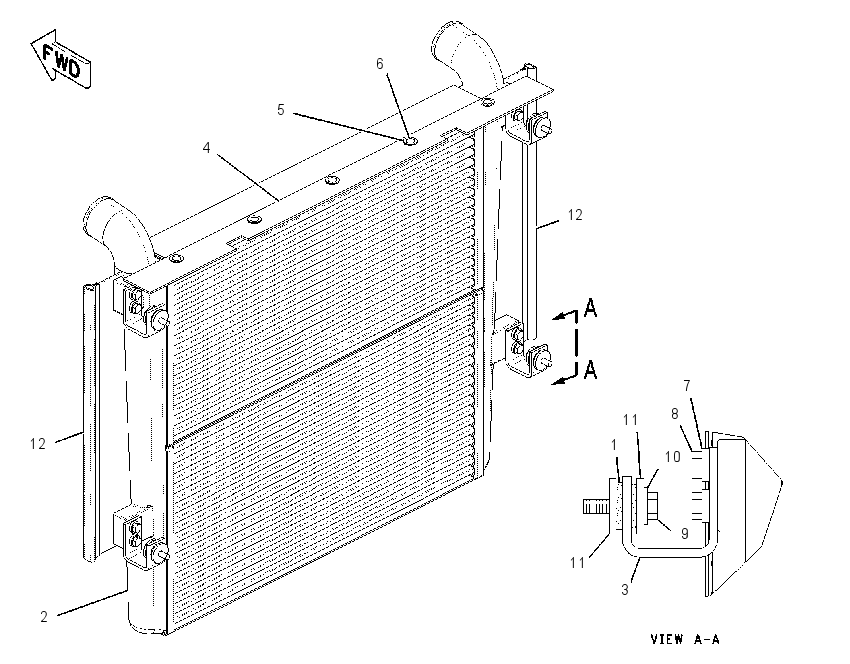 AFTERCOOLER & MOUNTING GP 1851893 CAT