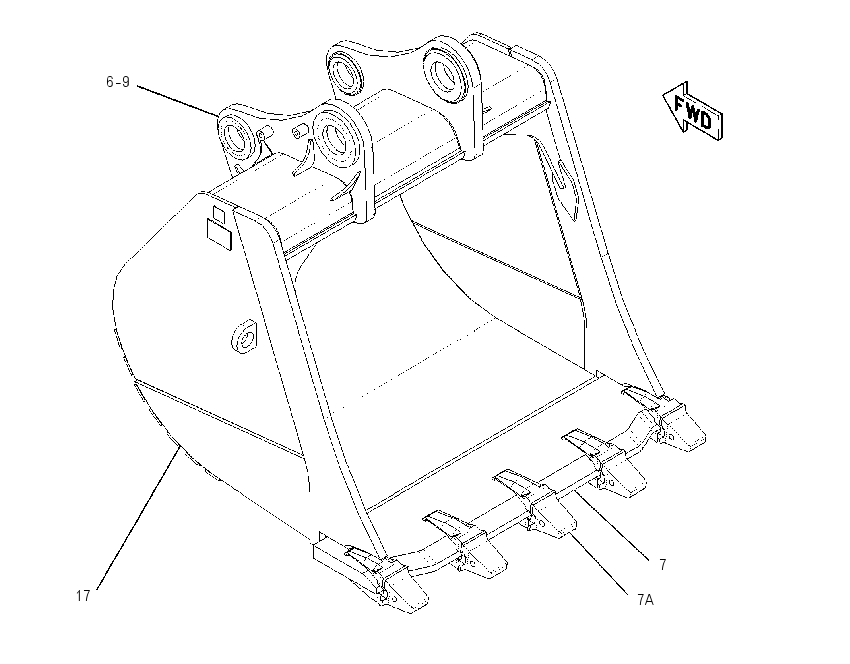 BUCKET AS-MASS EXCAVATOR 2066430 CAT