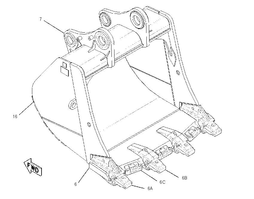 BUCKET AS-MASS EXCAVATOR 2095541 CAT
