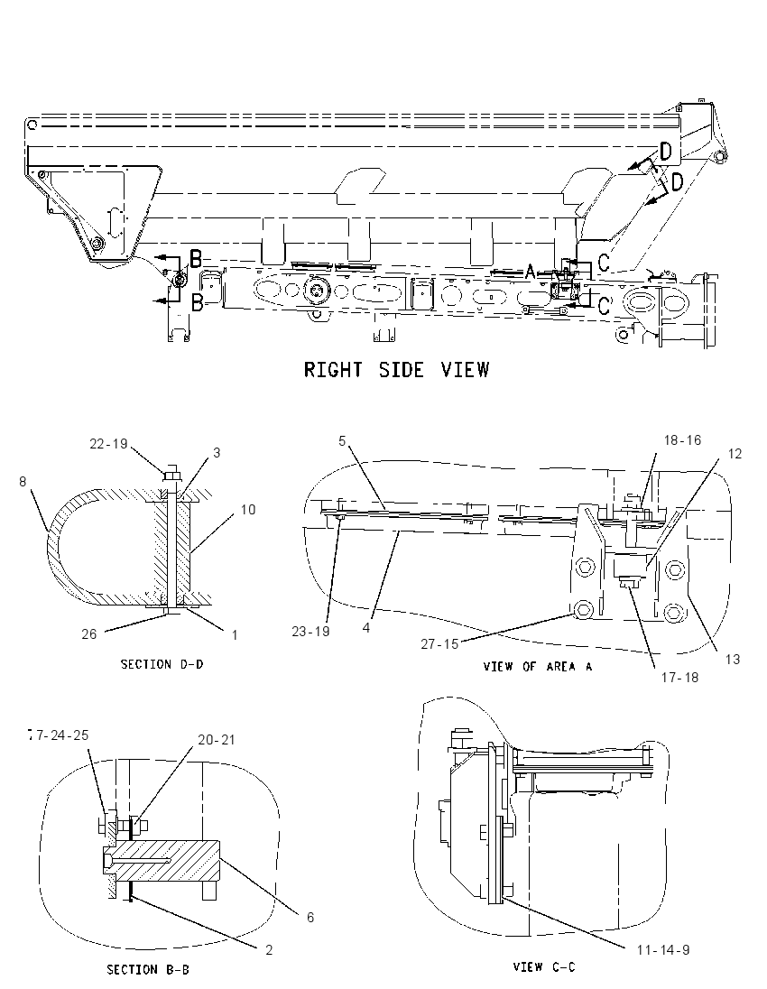 MOUNTING GP-TRUCK BODY 2047070 CAT