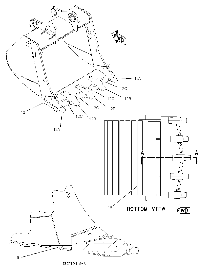 BUCKET AS-MASS EXCAVATOR 1984711 CAT