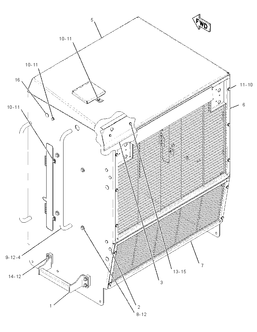 GUARD & SUPPORT GP-RADIATOR 2212349 CAT