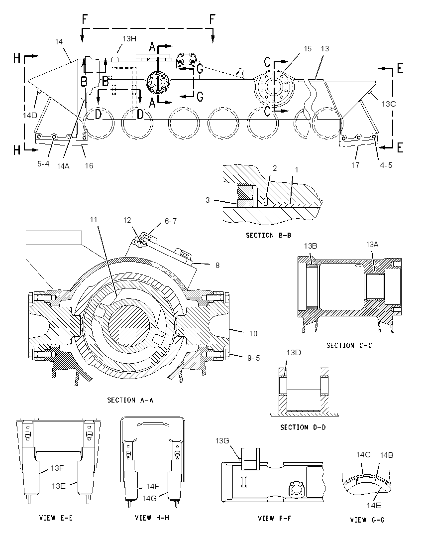 Рама телескопического натяжителя 5Q8005 CAT