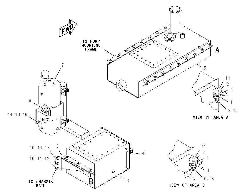 TANK & MOUNTING GP 2120845 CAT