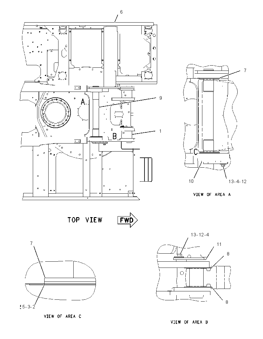 Рама верхняя 2215474 CAT